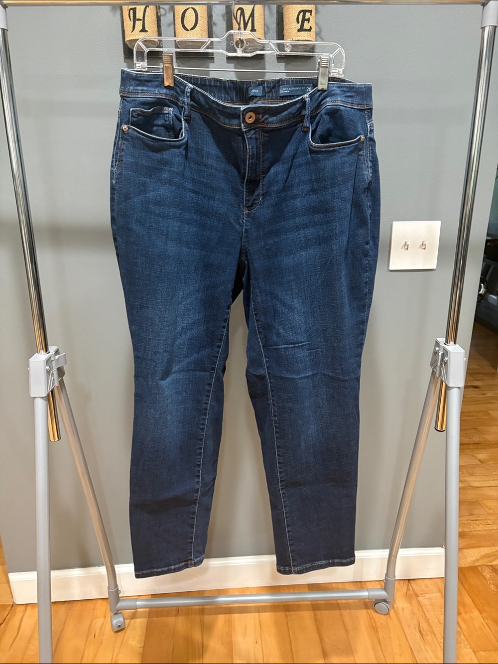 J. Jill Dark Blue Cropped Stretch Jeans